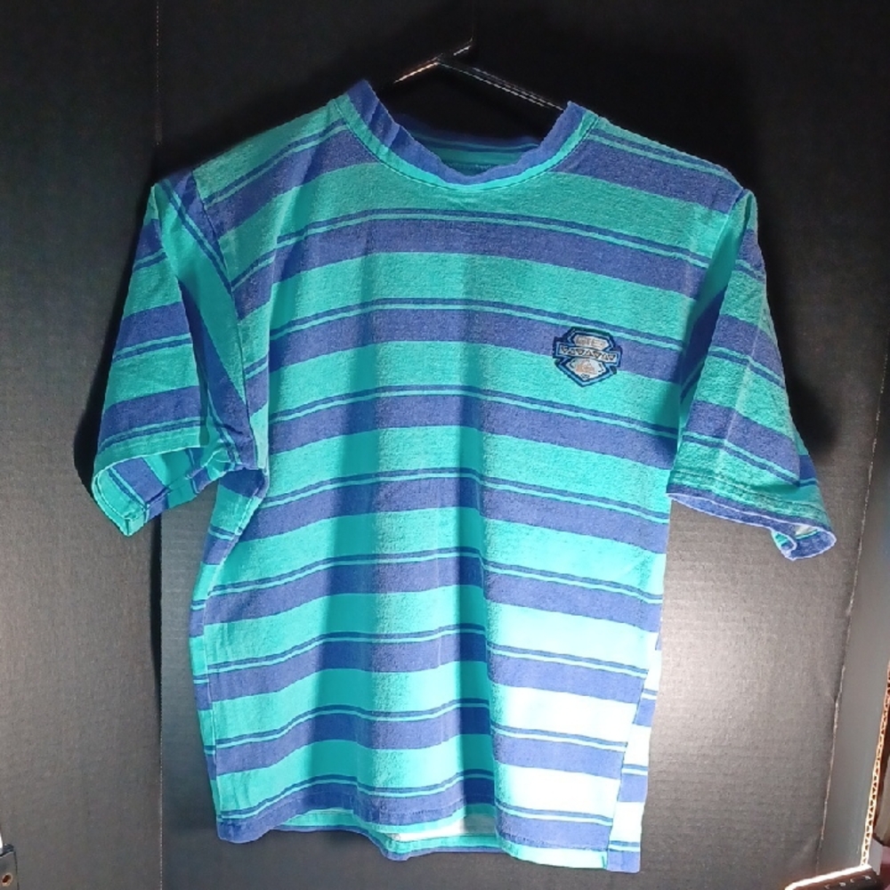Striped Blue and Green Kids Shirt